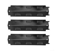Juego de placas de calor de acero de porcelana de repuesto para Charbroil GrillKing para KENMORE Master Forge de 14.5 x 4.29 pulgadas, color negro, paquete de 3 unidades de distribución uniforme del