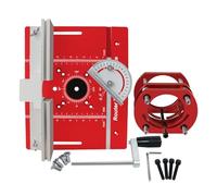 Juego de placas de inserción de mesa de enrutador, elevadores de enrutador for placa de inserción de mesa de enrutador for carpintería, ranurado, recorte, mesa de biselado(Red With Lift Base)