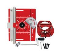 Juego de placas de inserción de mesa de enrutador, elevadores de enrutador for placa de inserción de mesa de enrutador for carpintería, ranurado, recorte, mesa de biselado(Red With Lift Base)
