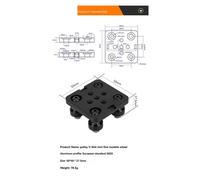 Juego de placas de pórtico con ranura en V (2020) para perfiles de aluminio de impresora 3D