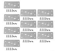 Juego de placas de reparación de bisagras de acero inoxidable para reemplazo de taza de bisagra de gabinete y refuerzo de placa de montaje de base (2# (2# (placa de reparación de base) 10 piezas)