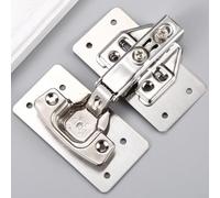 Juego de placas de reparación de taza de bisagra de gabinete con placa base para refuerzo de bisagra de puerta con construcción de acero inoxidable (1# (2# (tablero de reparación de base) 1 unidad)