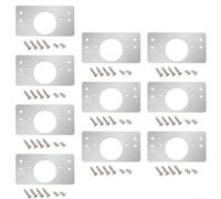 Juego de placas de repuesto y tornillos de bisagra de acero inoxidable para un uso duradero (1# (1# (1# Placa de reparación de bisagras) 10 piezas)
