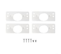 Juego de placas de repuesto y tornillos de bisagra de acero inoxidable para un uso duradero (1# (1# (placa de reparación de copa de bisagra) 4 piezas)