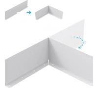 Juego de placas deflectoras de techo y canalón para desviación del agua de lluvia con construcción de aluminio que proporciona una gestión fiable del agua para reducir el riesgo de daños (6 piezas)