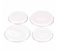Juego De Placas Para La Cocina 19041 4 Piezas Blanco Esmalte Ø 16 Cm Y Ø 20 Cm