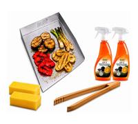 Juego de plancha de 30 x 20 cm, con borde para servir, compatible con Outdoorchef 570 C
