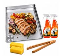 Juego de plancha de 30 x 40 cm, con borde para servir, compatible con Outdoorchef 570 C