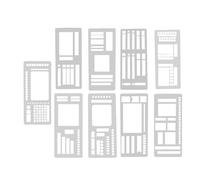 Juego de plantillas acrílicas ligeras para horarios con instrucciones para estudio de trabajo y plantillas de gestión del tiempo de vida