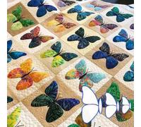Juego de plantillas de acolchado de mariposa Herramientas de corte de acrílico para decoración textil única para el hogar (S)