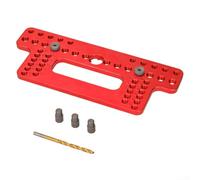 Juego de plantillas de agujero de bolsillo, juego de plantillas de bolsillo para carpintería, gabinete de aleación de aluminio y posicionador de puerta con localizador de mango ajustable, sistema de