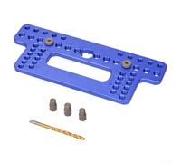 Juego de plantillas de agujero de bolsillo, juego de plantillas de bolsillo para carpintería, gabinete de aleación de aluminio y posicionador de puerta con localizador de mango ajustable, sistema de