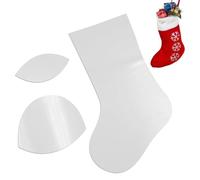Juego de plantillas de costura de calcetín navideño, 8, 12 y 15 pulgadas