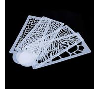 Juego de plantillas de tarta flexible, molde para hornear fácil de limpiar para diseños detallados, adecuado para galletas y borradores, color translúcido, paquete de 4