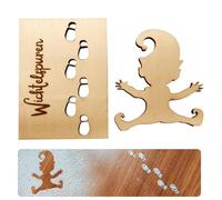 Juego de plantillas de Wichtelschablone Fußabdrücke Set,Wichtel Zubehör Weihnachten,Wiederverwendbar Holz Weihnachtsschablonen,Zubehör Wichteltür,Weihnachtsdekoration für Kinderzimmer,DIY Weihnachten