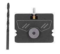 Juego de plantillas para agujeros ocultos, plantilla para agujeros ocultos en carpintería, localizador de perforaciones ajustable de aleación de aluminio con broca de 4 mm y