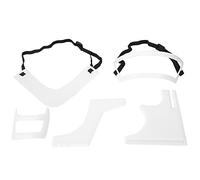 Juego de Plantillas para Barba de 5 Uds, Kit de Herramientas Moldeadoras de Barba Blanca para Recortar, Afeitar y Autocortar