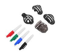 Juego de Plantillas para Dibujar Líneas de Pelotas de Golf, Bolígrafos Compactos Impermeables para Marcar la Pelota con Estilo y una Fácil Identificación, 4 Plantillas y 4 Bolígrafos Incluidos