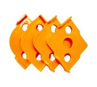 Juego de plantillas para moldear esquinas para carpintería, plantillas de dibujo semicírculo ABS con etiquetas de tamaño R10-R40 para piezas de trabajo de diseño de tablero de madera y guía guía de
