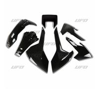 JUEGO DE PLÁSTICO UFO PARA HUSQVARNA TX/TE/FE '17-'19 CON CUBIERTA DE LUZ NEGRA