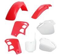 JUEGO DE PLÁSTICOS PARA HONDA CR 500 '95-'04 COLOR OEM ROJO FLUO-R BLANCO