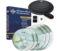 Juego de platillos de bajo volumen con almohadillas silenciadoras de tambor, juego de platillos de 14"/16"/18"/20", almohadillas de reducción de ruido de tambor 10"/12"/13"/14"/16" | Platillo Bolsa