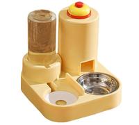 Juego de plato de comida para gatos con botella de agua, juego de tazón y plato de alimentación para gatos pequeños o perros, con botella de agua, cuenco para alimentos y cuencos de agua