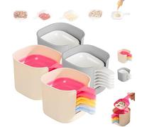 Juego de plato y soporte for salsa, plato de reputación, plato for salsa de soja, mini tazones for salsa con asa, incluye 6 platos for condimentos con caja de almacenamiento, for fiestas, picnics. Pla