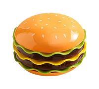 Juego de platos apilables de 7 capas con recipientes de salsa, mini platos llanos para fiestas, barbacoas, aperitivos, ideal para eliminación de huesos y decoración de mesa como vajilla de dibujos