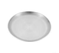 Juego de platos de acero inoxidable resistentes al calor para actividades al aire libre, incluyendo picnics, camping y barbacoa, vajilla redonda de cinco piezas (20 cm)