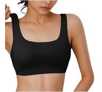 Juego de platos de vaso de tanque deportivo transpirable y resistente a las mujeres, ideal para fitness, yoga y correr, juego de plato de cristal, Le Noir, L
