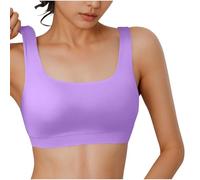 Juego de platos de vaso de tanque deportivo transpirable y resistente a las mujeres, ideal para fitness, yoga y correr, juego de plato de cristal, morado, XXL