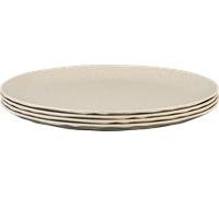 Juego de platos Koziol club plate 4 piezas plano 260 mm nature arena del desierto