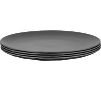 Juego de platos Koziol club plate 4 piezas plano 260 mm nature gris ceniza