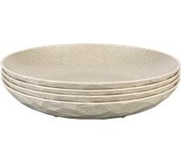 Juego de platos Koziol club plate 4 piezas profundidad 220 mm nature desert sand