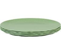 Juego de platos Koziol plato club 4 piezas plano 260 mm nature verde hoja
