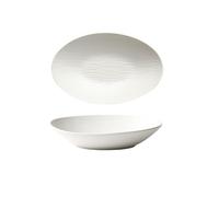 Juego de platos llanos de cerámica, Ceramic Oval Deep Stackable Dinner Plate Multicolor 9in-11in(A,11in)