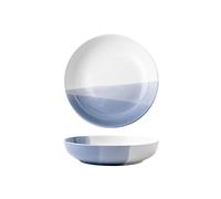 Juego de platos llanos de cerámica, Stackable Ceramic Deep Dish Dinner Plates Multiple Sizes(A)