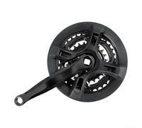 Juego de platos para bicicletas de montaña todoterreno 24T 34T 42T con protector compatible con brazo de manivela cónico cuadrado (B)