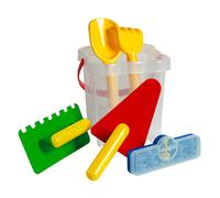 Juego de playa con cubo transparente