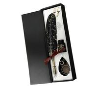 Juego de pluma de plumas - Juego de caligrafía vintage | Escritor Retro Dip Pluma Pluma Pluma Paquete Inicio para Grabar Cartas, Bocetos Manuscritos, Decoración de Oficina, Regalos, Estudiantes