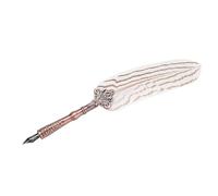 Juego de Pluma Estilográfica de Lujo Retro para Caligrafía, Exquisita Pluma Tallada con 3 Puntas, Fácil de Usar para Practicar la Escritura, Caja de Regalo para Cumpleaños (WHITE)