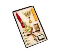 Juego de pluma estilográfica, juego de pluma de inmersión, juego de sellos de cera, kit de sellos de caligrafía, bolígrafo de arte para familia y amigos, juego de bolígrafo de inmersión, juego de