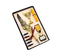Juego de pluma estilográfica, juego de pluma de inmersión, juego de sellos de cera, kit de sellos de caligrafía, bolígrafo de arte para familia y amigos, juego de bolígrafo de inmersión, juego de