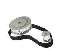 Juego de polea de correa reductora HTD5M, 12T:60T, relación 1:5/5:1, Kit de engranaje de distancia central de 80mm, eje 5M-360, polea de correa dentada, 1 ud.