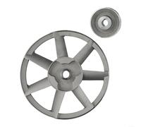 Juego de polea de correa triangular tipo A para compresores de aire, montaje de volante de polea de orificio fijo de una sola ranura con polea de motor, construcción de metal en 265 mm o 300 mm (tipo