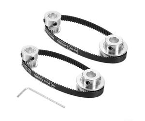 Juego de polea síncrona de aluminio 2PCS 2GT: engranajes 20T y 36T con orificio de eje estándar de 8 mm para sistemas de alimentación de torno CNC y proyectos de automatización