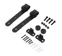 Juego de poleas de riel deslizante para puerta de gabinete, juego de herrajes con rodillos estilo puerta de granero, suave, silencioso, resistente, armario, cocina, dormitorio,