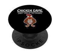 Juego de Pollo (no mires al Pollo) - Fresco y Divertido Dicho PopSockets PopGrip Adhesivo