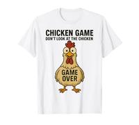 Juego de pollo No mires el pollo Game Over Camiseta